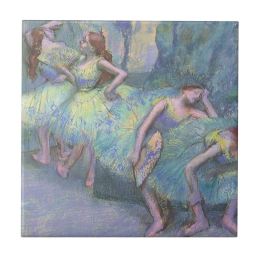 翼のバレエダンサー（Edgar Degas） タイル (正面)