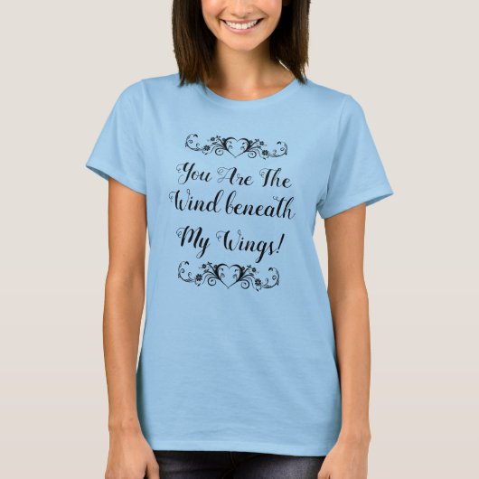 翼の上の風 Tシャツ 励ましの名言 (正面)