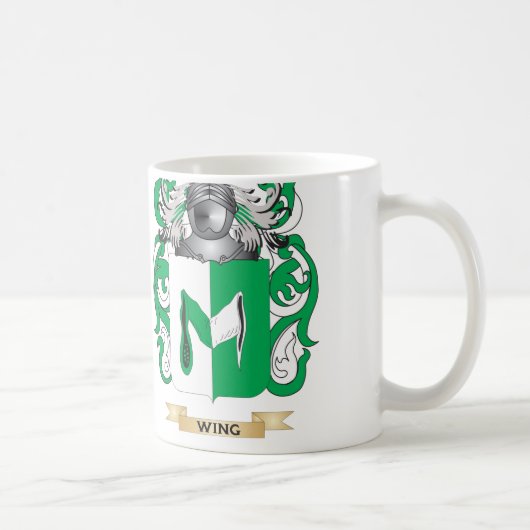 翼の家紋(紋章付き外衣) コーヒーマグカップ (右)