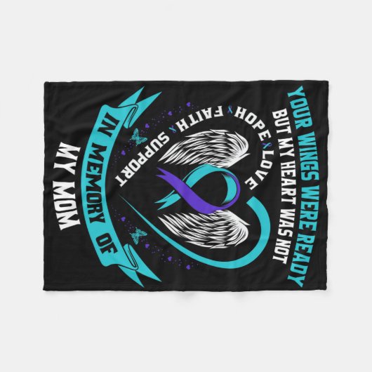 翼の準備は整ったが、私のハートは母すい フリースブランケット (正面(横))