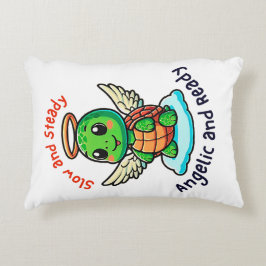 翼の漫画とキュートな亀の天使 アクセントクッション