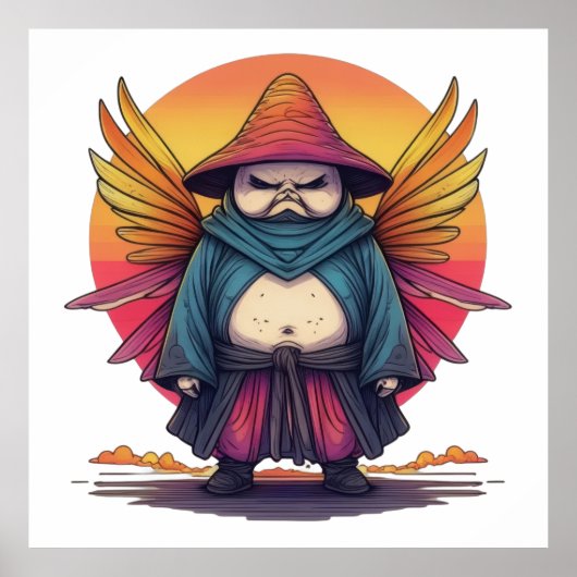 翼の生えたキノコの侍 ポスター (正面)