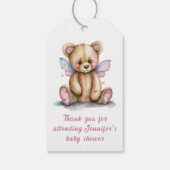 翼の生えたテディベア サンキュータグ ギフトタグ (裏面)