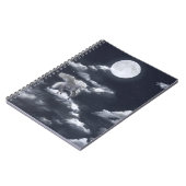 翼の白い馬:月夜の空。 ノートブック (左側)