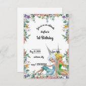 翼の秘密1歳の誕生日 招待状 (正面/裏面)