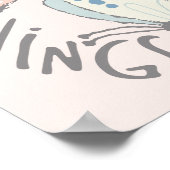 翼の蝶のメッセージを広インスパイアげる ポスター (角)