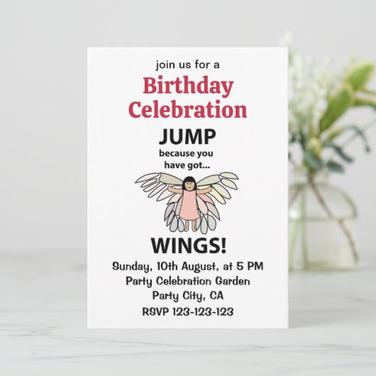 翼の誕生日があるので羽が飛得ぶ 招待状 (スタンド正面)