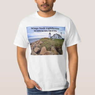 翼の首の灯台、マサチューセッツTシャツ Tシャツ