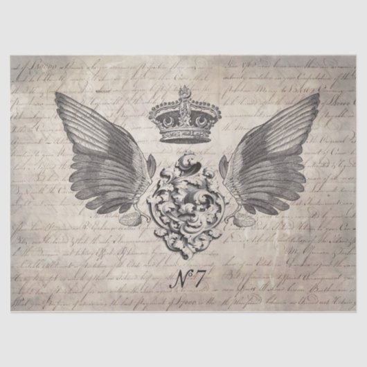 翼のDecoupageのティッシュペーパー 薄葉紙 (正面)