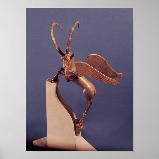 翼のibexの型枠の花瓶ハンドル ポスター (正面)