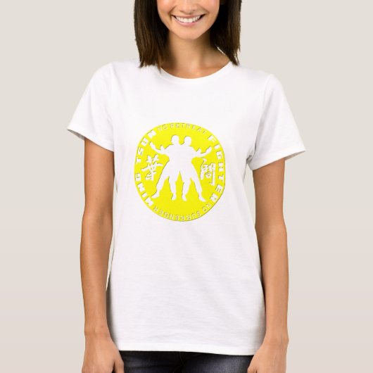 翼のTsunの戦闘機"退去無し降伏無し" Tシャツ (正面)