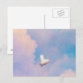 翼はがき付きの豚 ポストカード (正面/裏面)