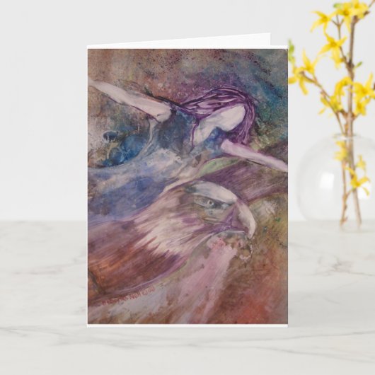 翼はイーグルスの挨拶状を好みます カード (黄色い花)