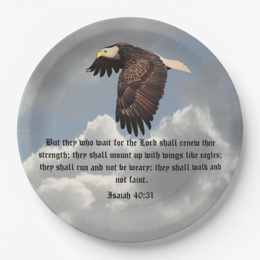 翼はイーグルスを好みます ペーパープレート (正面)