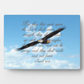 翼はワシとして、イザヤ書40:31キリスト教の聖書 フォトプラーク (正面)