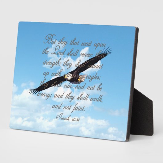 翼はワシとして、イザヤ書40:31キリスト教の聖書 フォトプラーク (側面)