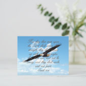 翼はワシとして、イザヤ書40:31キリスト教の聖書 ポストカード (スタンド正面)