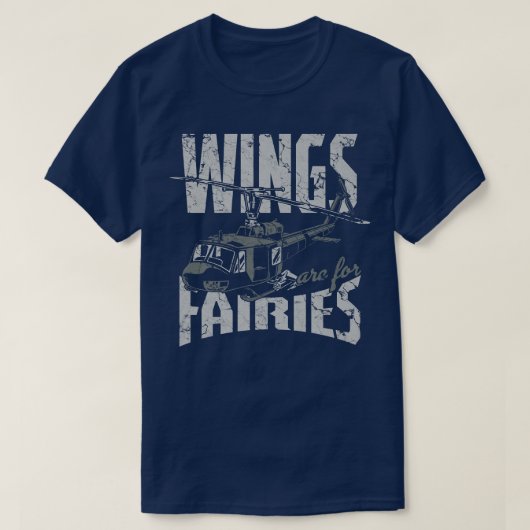 翼は妖精のヘリコプター飛行機用である Tシャツ (デザイン正面)