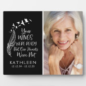 翼は準備ができていた 家族メモリアル フォト 記念品 フォトプラーク (正面)