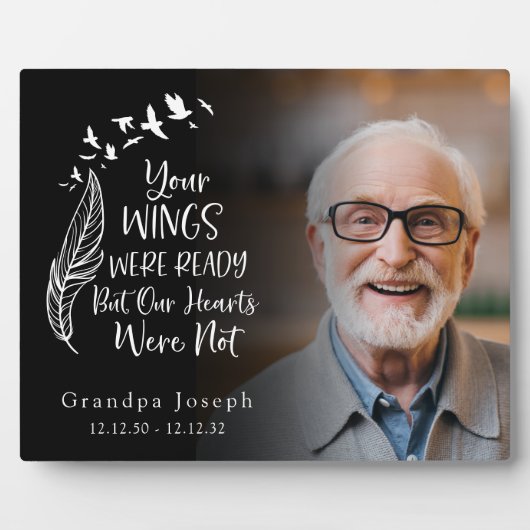 翼は準備されていた 家族メモリアル フォト 記念品 フォトプラーク (正面)