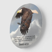 翼をワシのように持って ラージ壁時計 (傾斜)