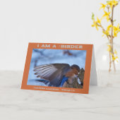 翼を上げる東ブルーバードバーダー カード (黄色い花)