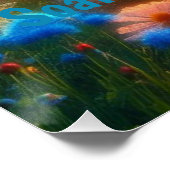 翼を広げた鷹の日の出の地平線 ポスター (コーナー)