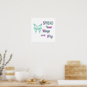 翼を広げてフライポスター ポスター (キッチン)