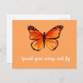 翼を広げて飛ぶ ポストカード (正面/裏面)