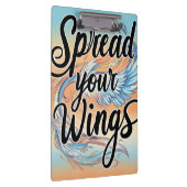 「翼を広げる – スパイラルノートブックデザイン」 クリップボード (右)