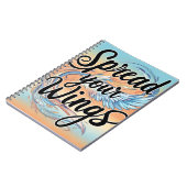 「翼を広げる – スパイラルノートブックデザイン」 ノートブック (左側)