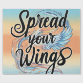 「翼を広げる – 包装紙デザイン」 ラッピングペーパー (フラット)