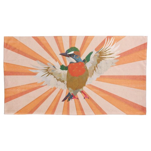 翼を広げる 枕カバー (正面左)