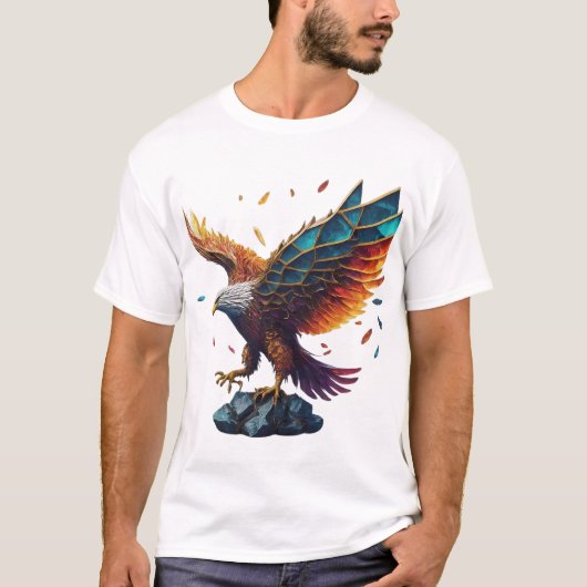 翼を広げる – Crystal Eagle Tシャツ (正面)