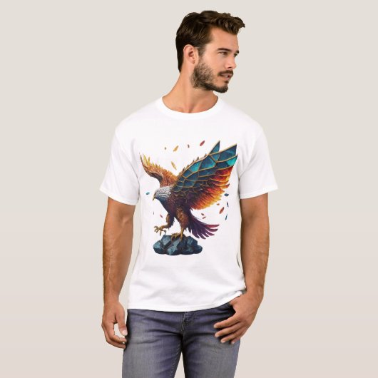 翼を広げる – Crystal Eagle Tシャツ (正面フル)