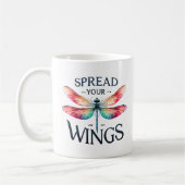 翼を広げる – Dragonfly芸術的 コーヒーマグカップ (左)