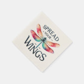 翼を広げる – Dragonfly芸術的 スタンダードカクテルナプキン (角)