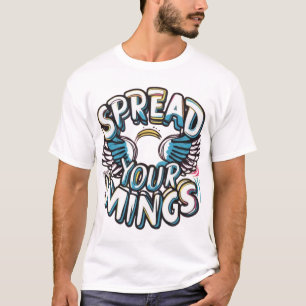 翼を広げる Tシャツ