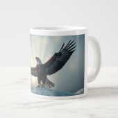 翼を広げ、世界を受け入れる | ジャンボコーヒーマグカップ (正面右)