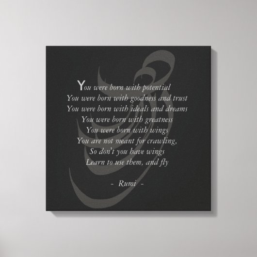 翼を持っている瑠美の知恵 キャンバスプリント (正面)