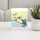 翼を持ってお金を指さす人 カード