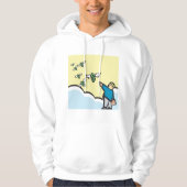 翼を持ってお金を指さす人 パーカ (正面)