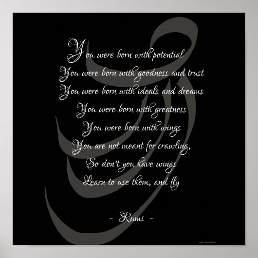 翼を持っ生まれたルーミの知恵 ポスター (正面)