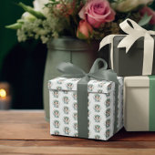 翼を持つかわいい金髪の天使金ゴールド星 ラッピングペーパー