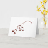 「翼を持つカエデの種」の国のグリーティングカード カード (黄色い花)