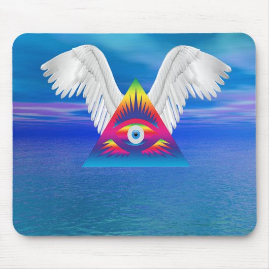 翼を持つサードアイ マウスパッド (正面)
