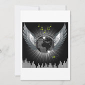 翼を持つディスコボール 招待状 (正面)