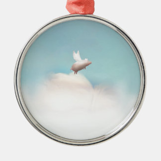 翼を持つブタ メタルオーナメント