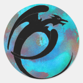 翼を持つムーンヘビ ラウンドシール