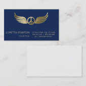 翼を持つメタルルピースのシンボル 名刺 (正面/裏面)